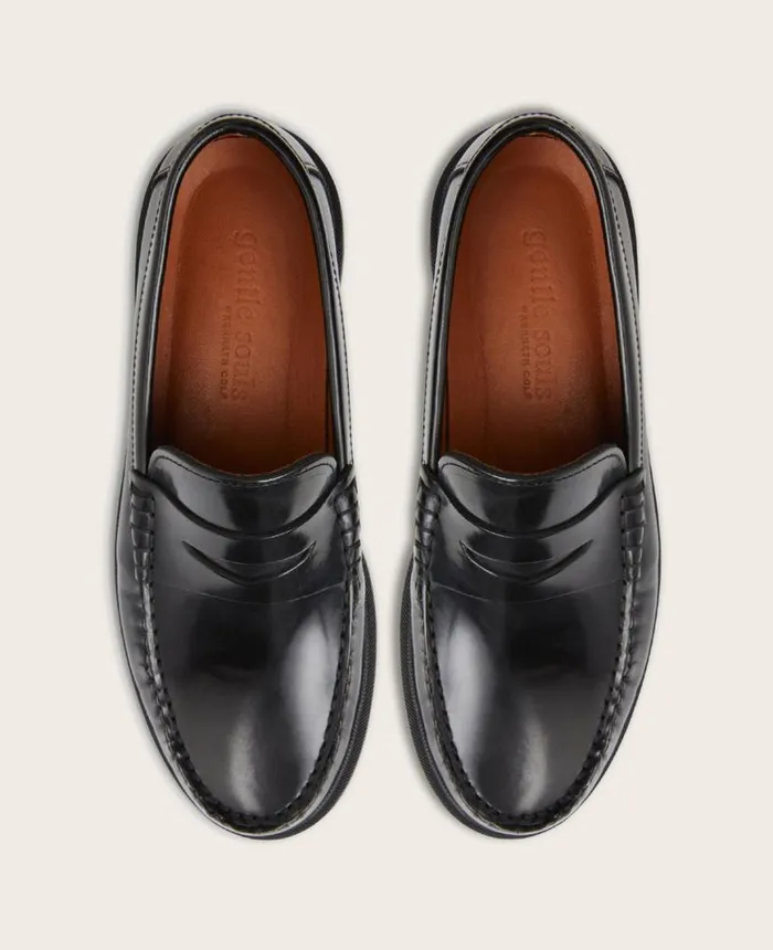 Loafers Men Kenneth Cole GENTLE SOULS Myles Leather Penny Loafer Black Loafers Men Kenneth Cole GENTLE SOULS Myles Leather Penny Loafer Black