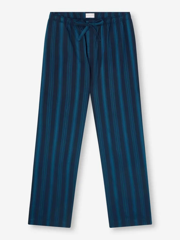 Lounge Pants Men Derek Rose Lounge Pants Royal 222 Cotton Navy