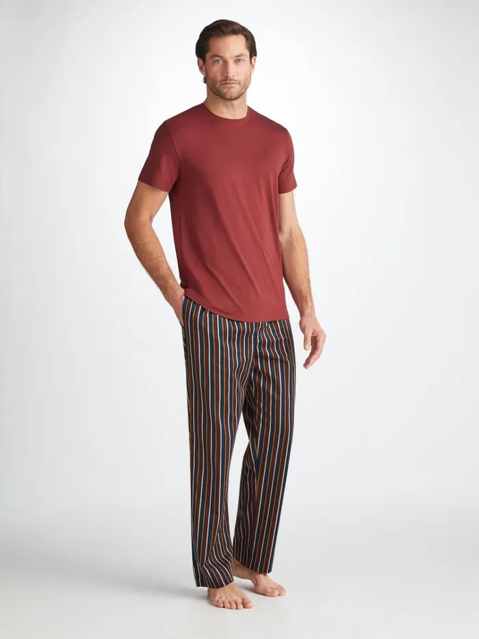 Lounge Pants Men Derek Rose Lounge Pants Wellington 57 Cotton Navy