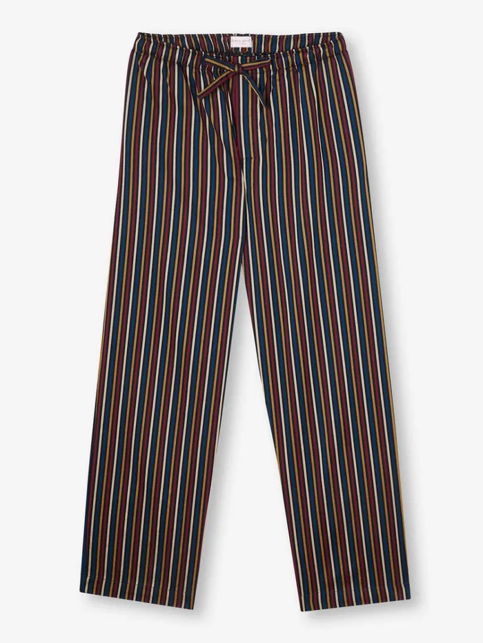 Lounge Pants Men Derek Rose Lounge Pants Wellington 57 Cotton Navy