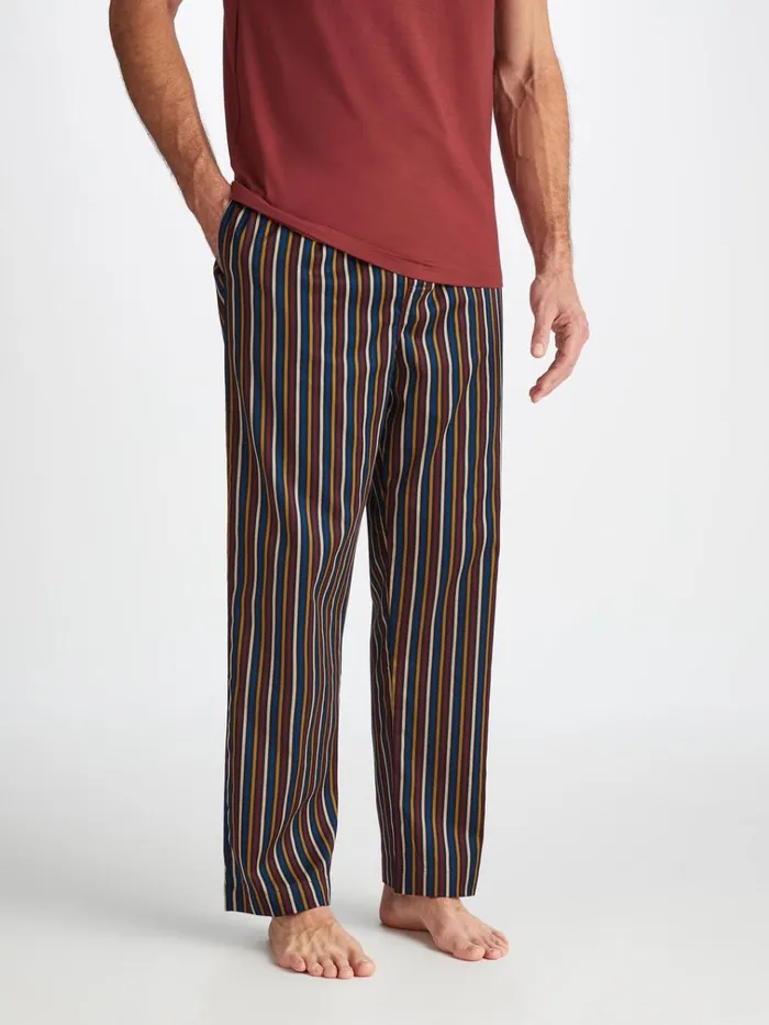 Lounge Pants Men Derek Rose Lounge Pants Wellington 57 Cotton Navy