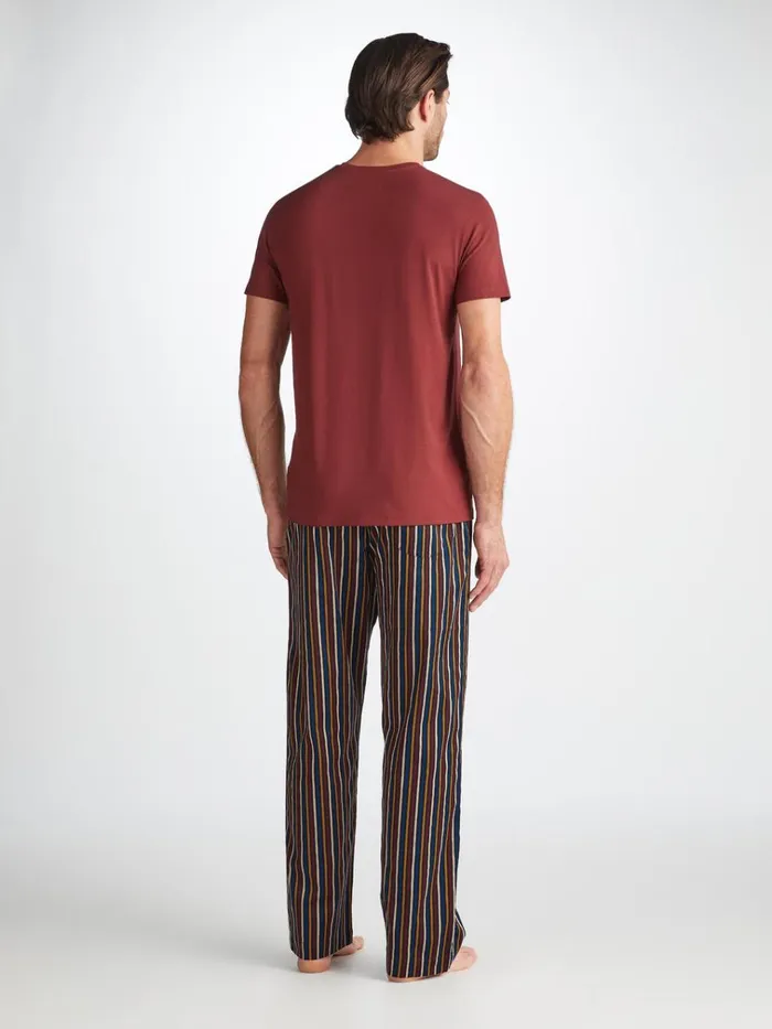 Lounge Pants Men Derek Rose Lounge Pants Wellington 57 Cotton Navy
