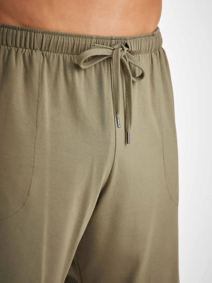 Lounge Shorts Men Derek Rose Lounge Shorts Basel Micro Modal Stretch Khaki