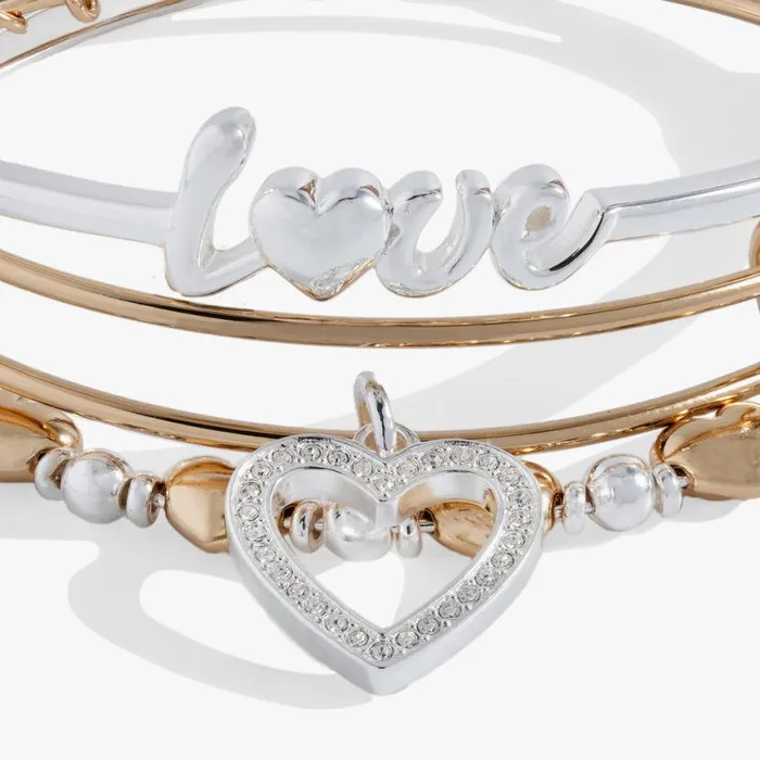 Love Bracelets Set Of 3 Two Tone Women Alex And Ani Bracelets