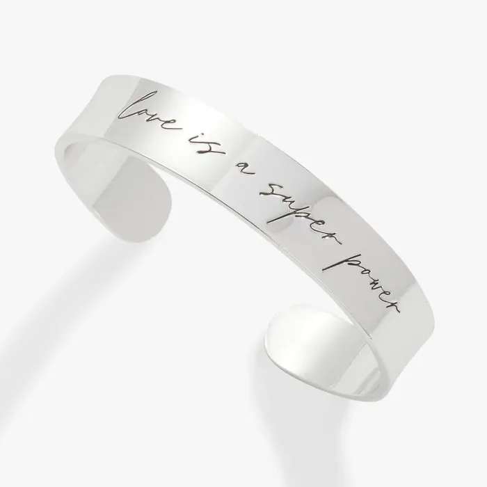 Love Is A Superpower Cuff Bracelet Silver Women Alex And Ani Love Love Is A Superpower Cuff Bracelet Silver Women Alex And Ani Love