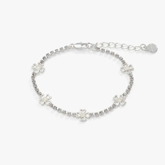 Love Luck Inline Tennis Bracelet Silver Women Alex And Ani Love