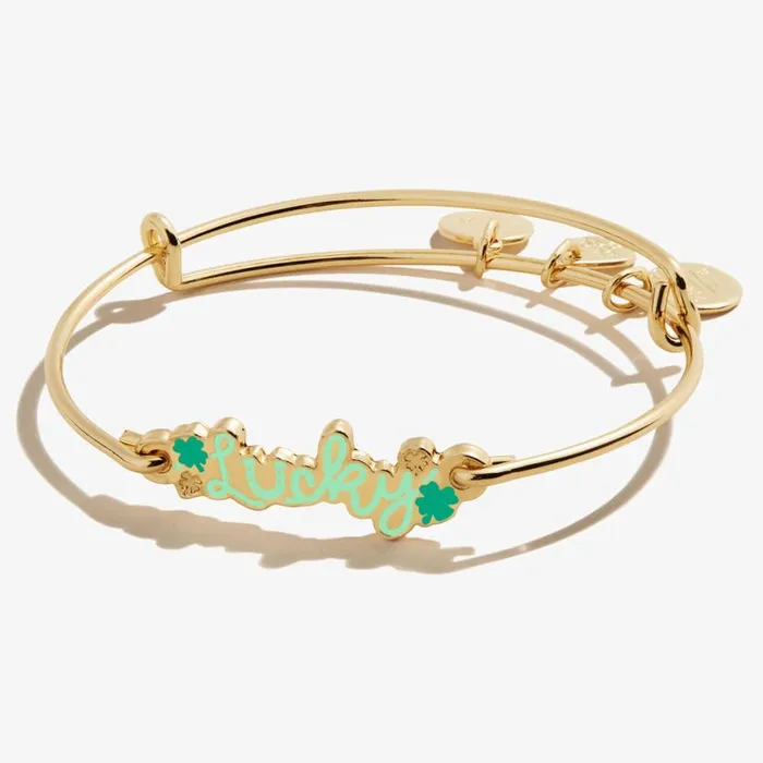 Lucky039 Inline Bangle Bracelet Gold Women Alex And Ani Luck Lucky039 Inline Bangle Bracelet Gold Women Alex And Ani Luck