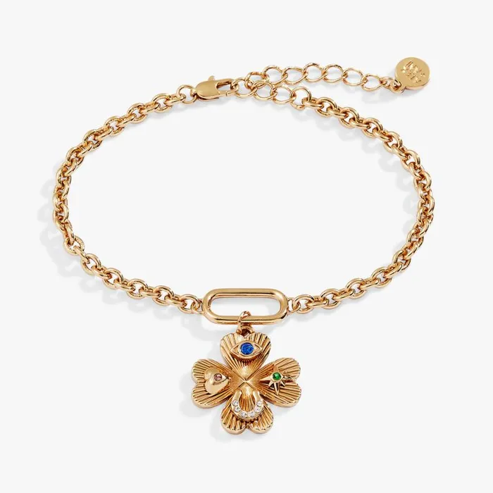 Lucky Four Leaf Clover Adjustable Bracelet Gold Women Alex And Ani Luck Prosperity Lucky Four Leaf Clover Adjustable Bracelet Gold Women Alex And Ani Luck Prosperity