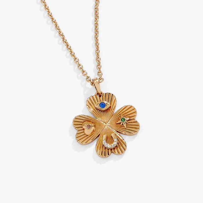 Lucky Four Leaf Clover Adjustable Necklace Gold Women Alex And Ani Necklaces