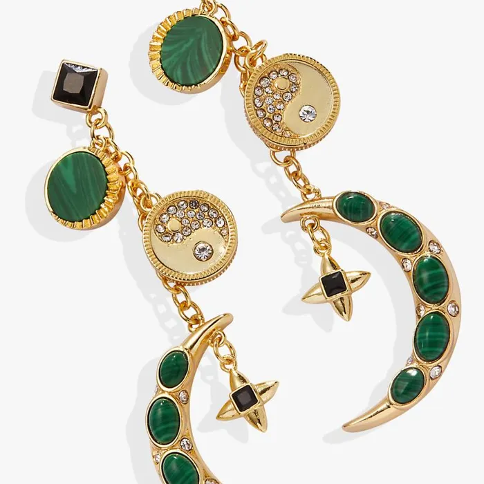 Malachite Charm Earrings Gold Women Alex And Ani Earrings Malachite Charm Earrings Gold Women Alex And Ani Earrings