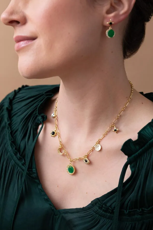 Malachite Drop Earrings Gold Women Alex And Ani Earrings