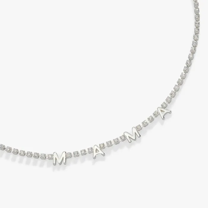 MAMA039 Tennis Necklace Adjustable Silver Women Alex And Ani Love MAMA039 Tennis Necklace Adjustable Silver Women Alex And Ani Love
