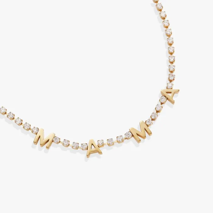 Mama Crystal Tennis Necklace Stainless Steel Gold Women Alex And Ani Necklaces Mama Crystal Tennis Necklace Stainless Steel Gold Women Alex And Ani Necklaces