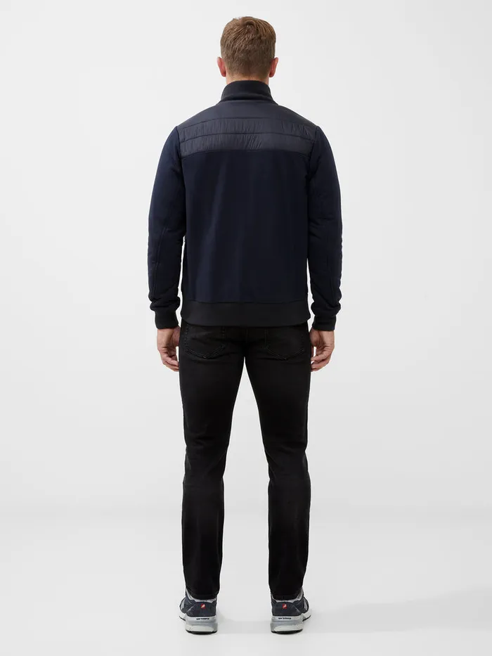 Man Coats and Jackets French Connection Hybrid Bomber Jacket Navy Man Coats and Jackets French Connection Hybrid Bomber Jacket Navy