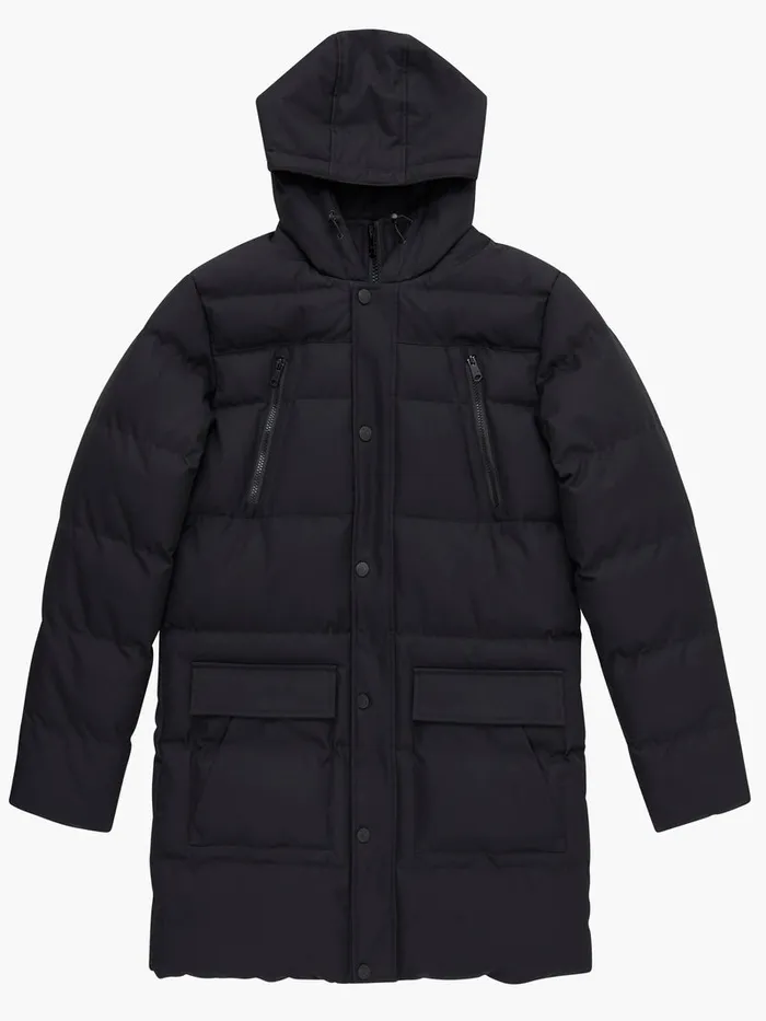Man Coats and Jackets French Connection Row Layered Puffer Parka Coat Black Man Coats and Jackets French Connection Row Layered Puffer Parka Coat Black