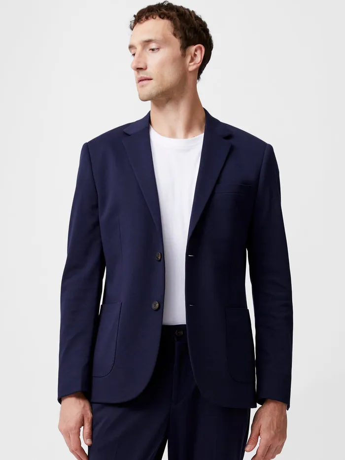 Man Coats and Jackets French Connection Stretch Knit Suit Jacket Marine