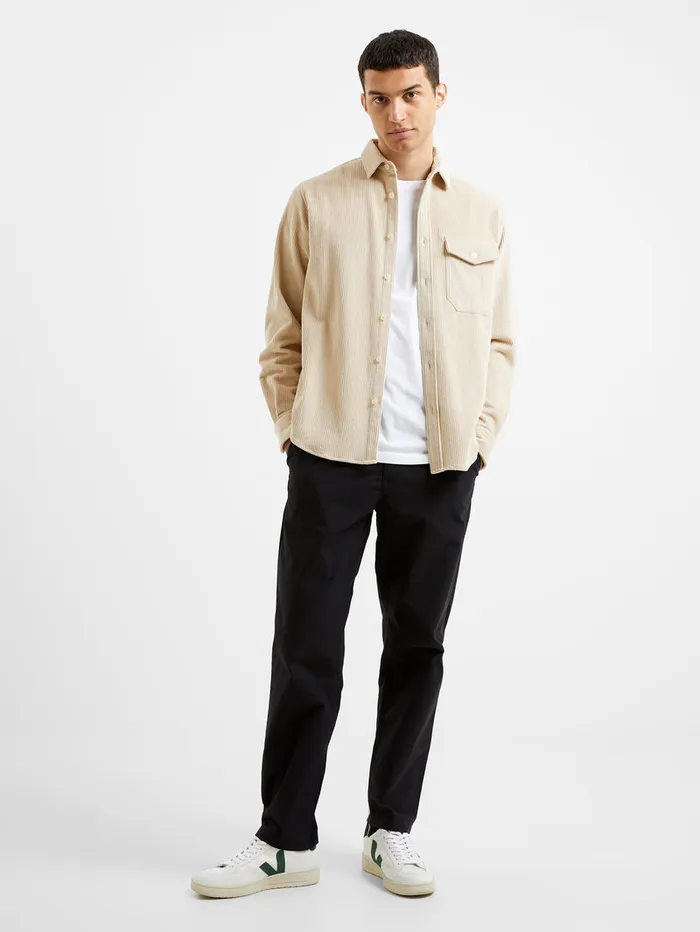 Man Coats and Jackets French Connection Washed Cord Shacket Stone Man Coats and Jackets French Connection Washed Cord Shacket Stone