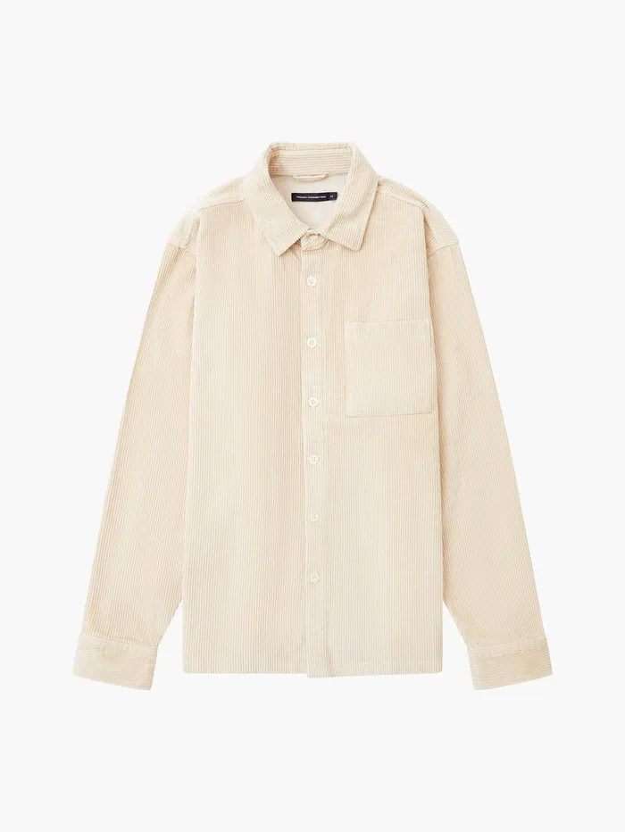Man Coats and Jackets French Connection Washed Cord Shacket Stone Man Coats and Jackets French Connection Washed Cord Shacket Stone