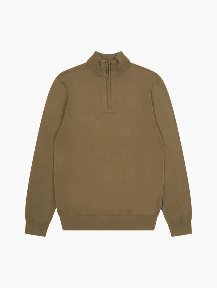 Man Jumpers and Cardigans French Connection Half Zip Sweatshirt Ivy Green Man Jumpers and Cardigans French Connection Half Zip Sweatshirt Ivy Green