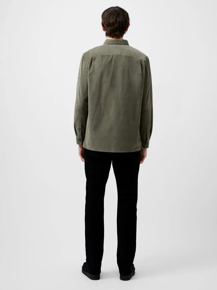 Man Shirts French Connection Baby Corduroy Shirt Olive Man Shirts French Connection Baby Corduroy Shirt Olive