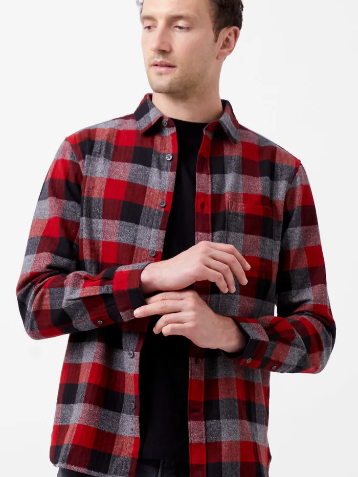 Man Shirts French Connection Brushed Flannel Check Shirt Burgundy Red Man Shirts French Connection Brushed Flannel Check Shirt Burgundy Red