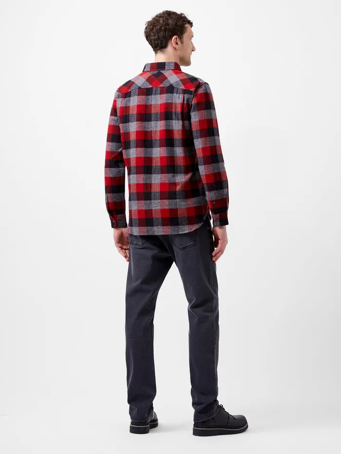 Man Shirts French Connection Brushed Flannel Check Shirt Burgundy Red Man Shirts French Connection Brushed Flannel Check Shirt Burgundy Red