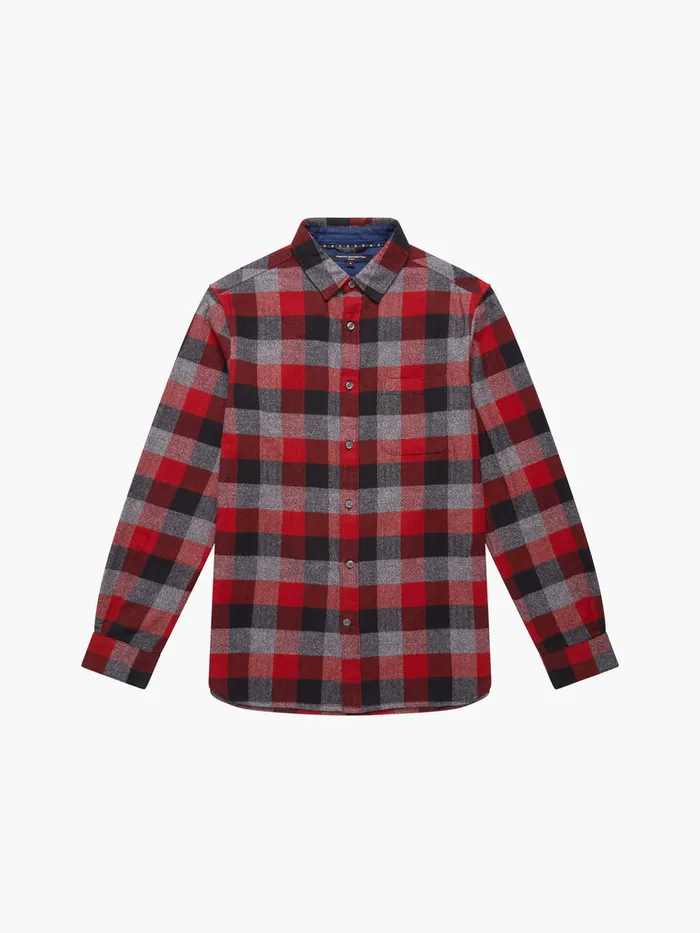 Man Shirts French Connection Brushed Flannel Check Shirt Burgundy Red Man Shirts French Connection Brushed Flannel Check Shirt Burgundy Red