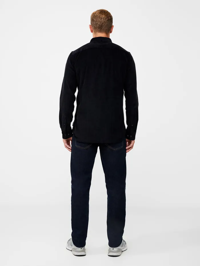Man Shirts French Connection Cord Long Sleeve Shirt Black Man Shirts French Connection Cord Long Sleeve Shirt Black
