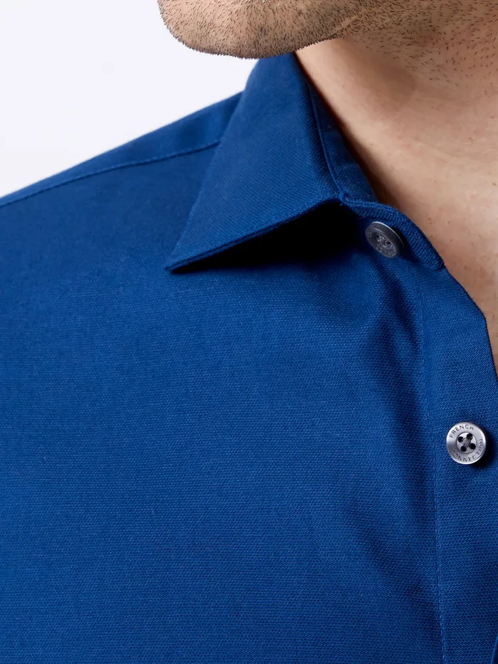 Man Shirts French Connection Cutaway Collar Stretch Shirt Blue Man Shirts French Connection Cutaway Collar Stretch Shirt Blue