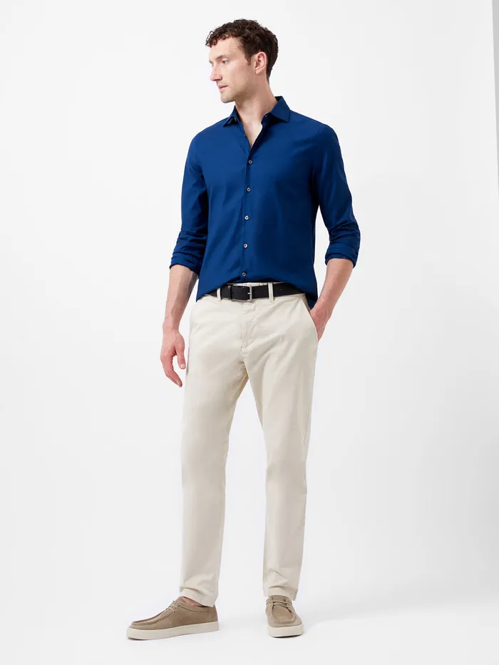 Man Shirts French Connection Cutaway Collar Stretch Shirt Blue Man Shirts French Connection Cutaway Collar Stretch Shirt Blue