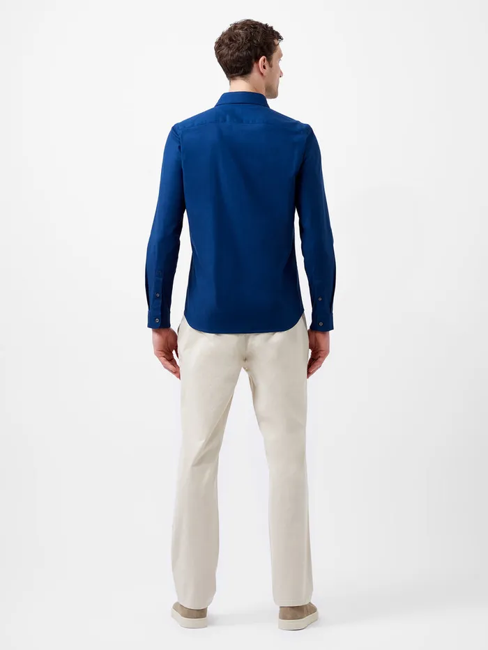 Man Shirts French Connection Cutaway Collar Stretch Shirt Blue Man Shirts French Connection Cutaway Collar Stretch Shirt Blue