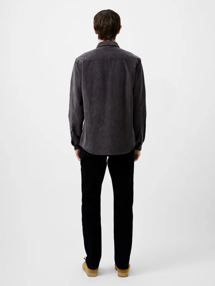 Man Shirts French Connection Jumbo Cord Shirt Dark Grey Man Shirts French Connection Jumbo Cord Shirt Dark Grey