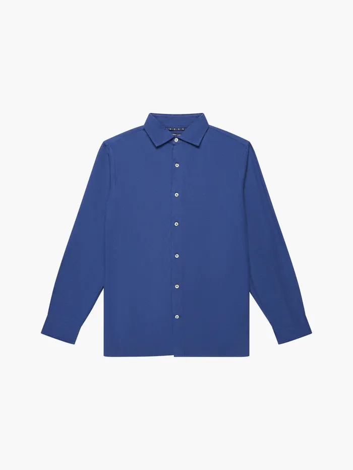 Man Shirts French Connection Long Sleeve Linen Blend Shirt Navy Man Shirts French Connection Long Sleeve Linen Blend Shirt Navy
