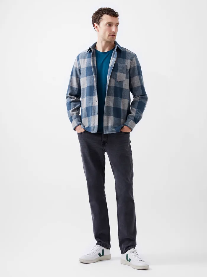 Man Shirts French Connection Neve Check Shirt Blue Check