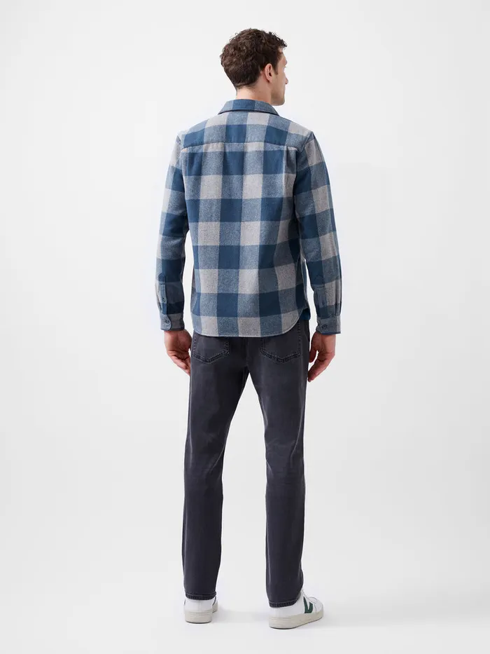 Man Shirts French Connection Neve Check Shirt Blue Check