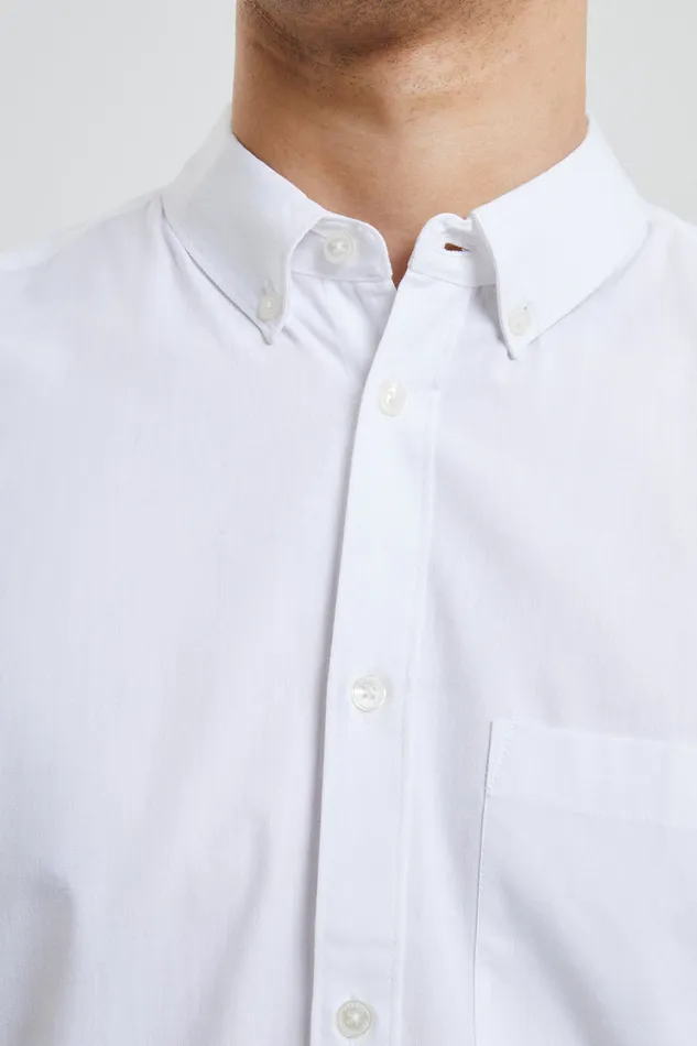 Man Shirts French Connection Oxford Long Sleeve Shirt White
