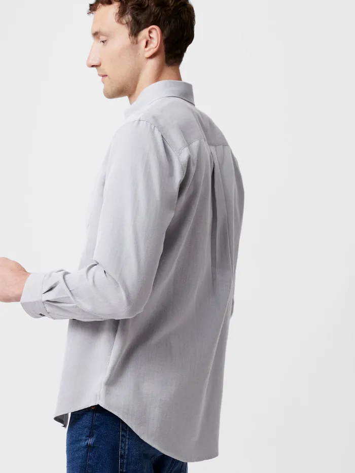 Man Shirts French Connection Regular Fit Herringbone Button Down Shirt Light Grey Man Shirts French Connection Regular Fit Herringbone Button Down Shirt Light Grey