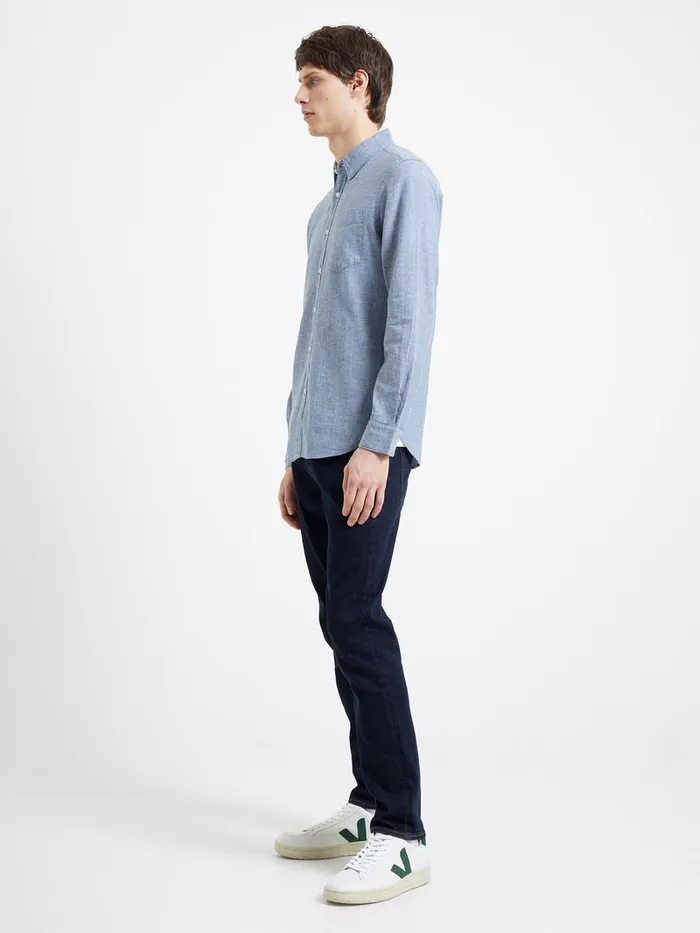 Man Shirts French Connection Relaxed Chambray Shirt Indigo Man Shirts French Connection Relaxed Chambray Shirt Indigo