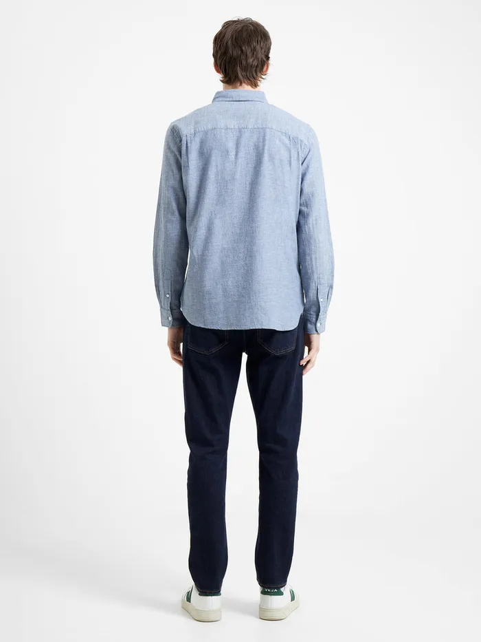 Man Shirts French Connection Relaxed Chambray Shirt Indigo Man Shirts French Connection Relaxed Chambray Shirt Indigo