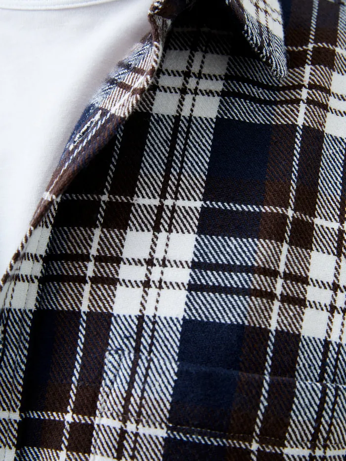 Man Shirts French Connection Unbrushed Flannel Check Shirt Navy Check Man Shirts French Connection Unbrushed Flannel Check Shirt Navy Check