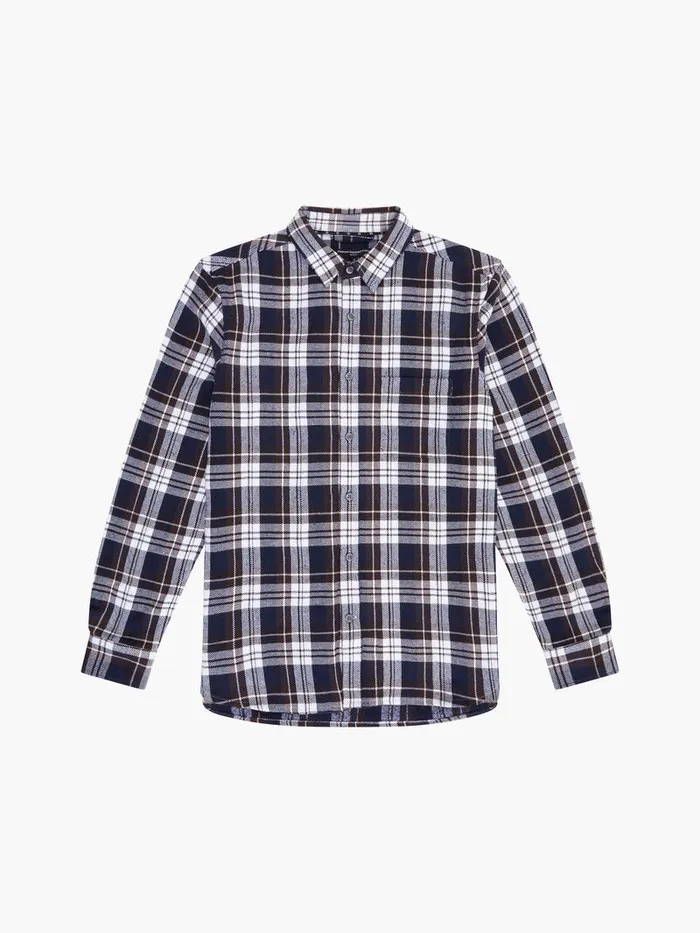 Man Shirts French Connection Unbrushed Flannel Check Shirt Navy Check Man Shirts French Connection Unbrushed Flannel Check Shirt Navy Check