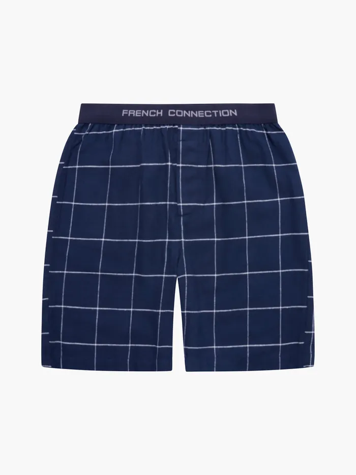 Man Shorts French Connection French Connection PJ Flannel Shorts Marinewhite Man Shorts French Connection French Connection PJ Flannel Shorts Marinewhite
