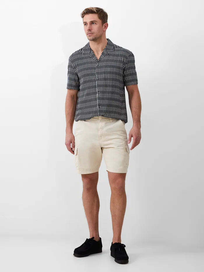 Man Shorts French Connection Ripstop Cargo Shorts Stone