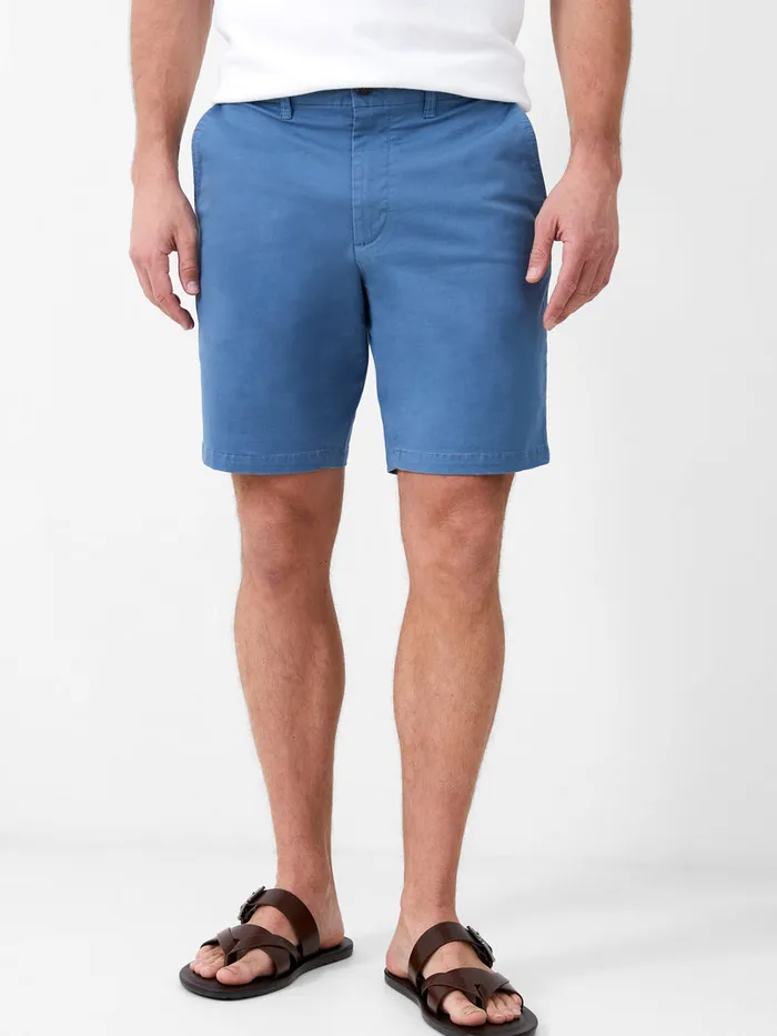 Man Shorts French Connection Stretch Chino Shorts Steel Blue Man Shorts French Connection Stretch Chino Shorts Steel Blue