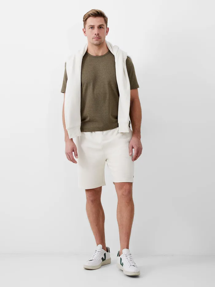 Man Shorts French Connection Sweat Loopback Shorts Ecru