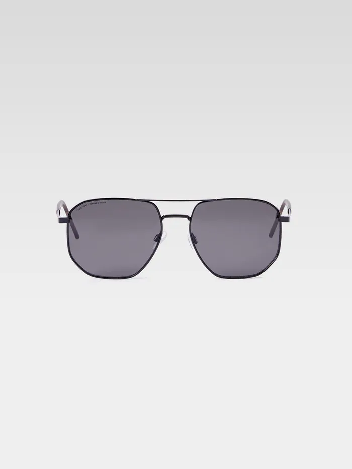 Man Sunglasses French Connection Metal DFrame Sunglasses Matte Black