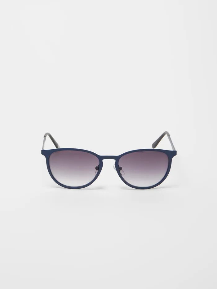 Man Sunglasses French Connection Preppy Round Sunglasses Utility Blue
