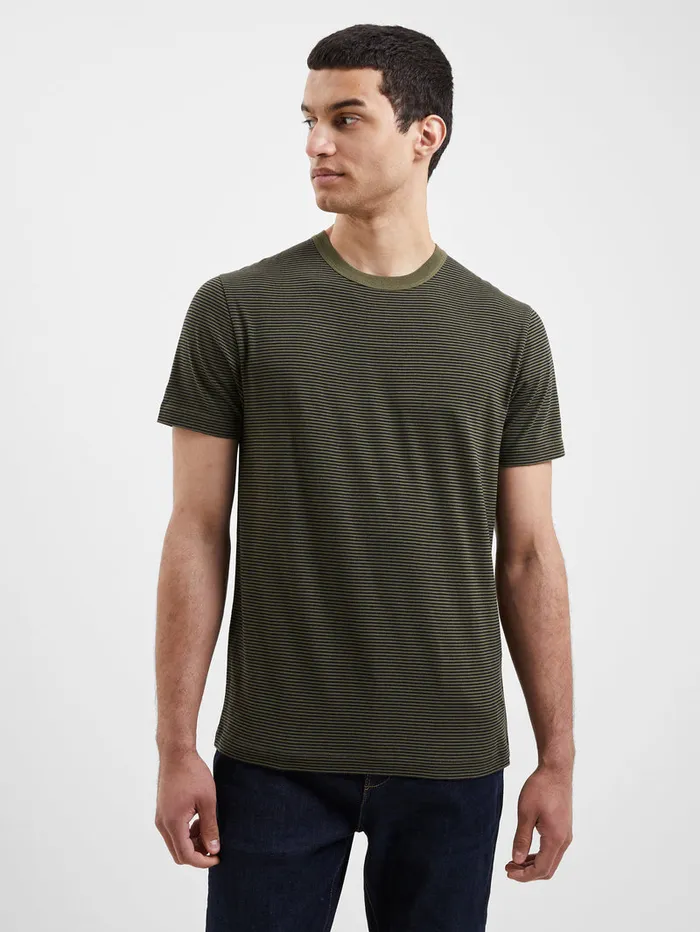 Man TShirts and Polo Shirts French Connection Bolt Stripe TShirt Ivy Multi