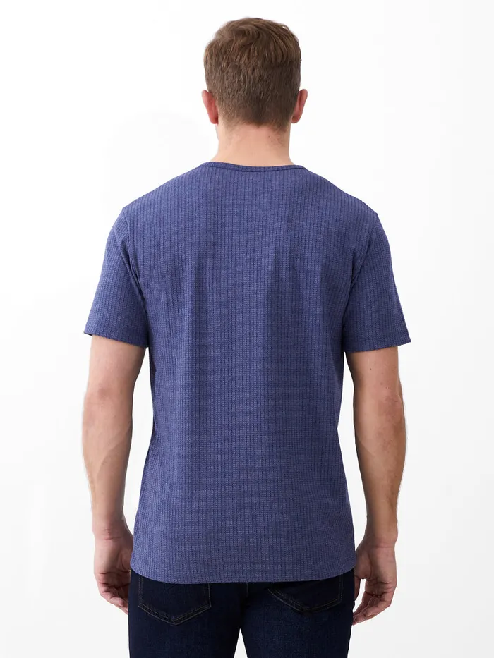 Man TShirts and Polo Shirts French Connection Ladder Texture TShirt Navy Man TShirts and Polo Shirts French Connection Ladder Texture TShirt Navy