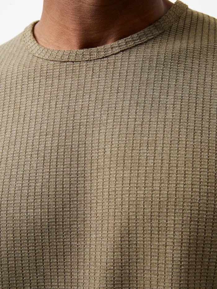 Man TShirts and Polo Shirts French Connection Ladder Texture TShirt Olive Man TShirts and Polo Shirts French Connection Ladder Texture TShirt Olive